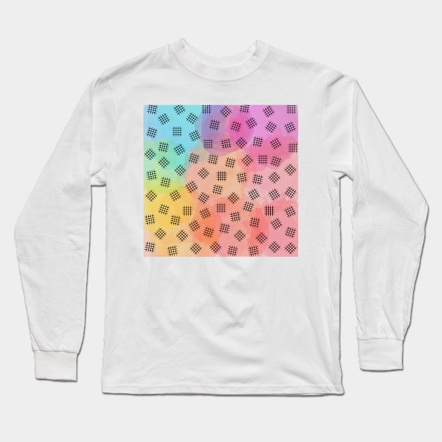 checkered color splash. Long Sleeve T-Shirt by create